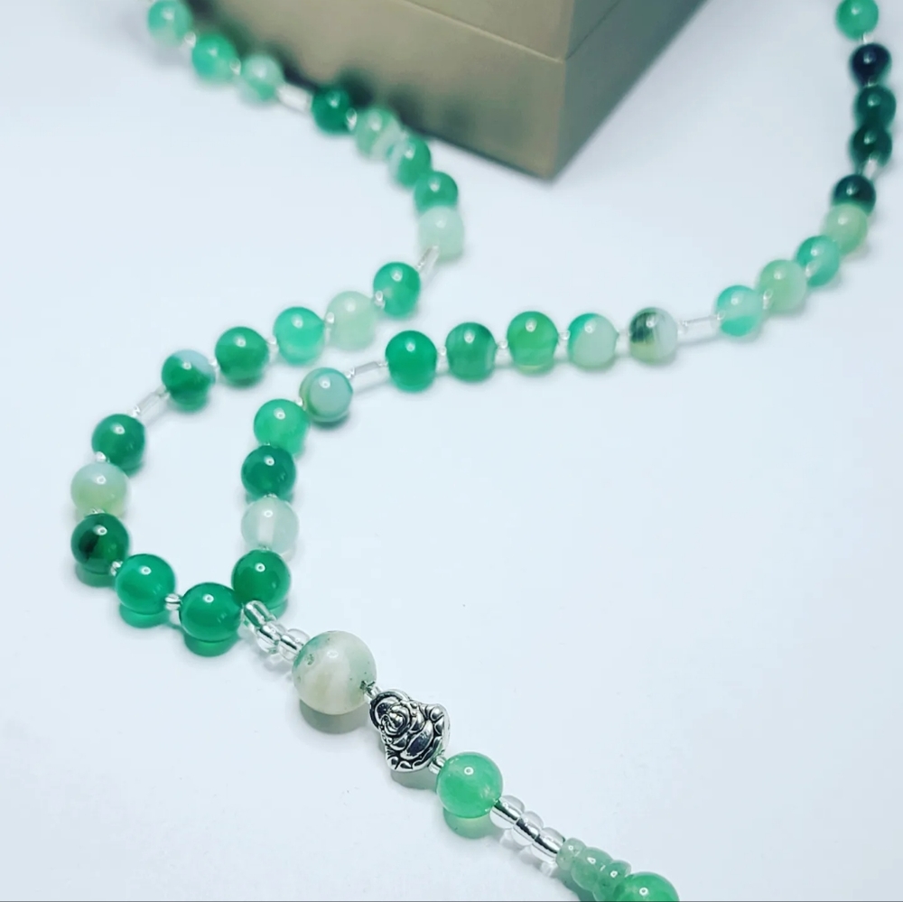 Green Lace Agate necklace